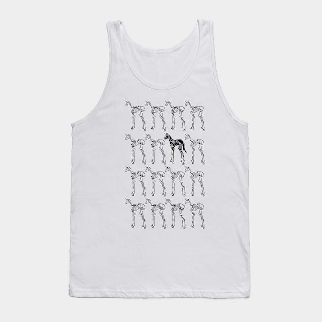 Skeleton Unicorn Pattern Tank Top by Thatssounicorny